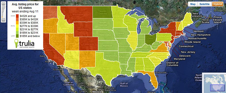 US Home Prices Heat Map