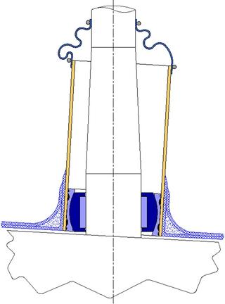 Self aligning rudder bearing