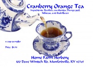Cranberry Orange Rooibos tea from Home Farm Herbery