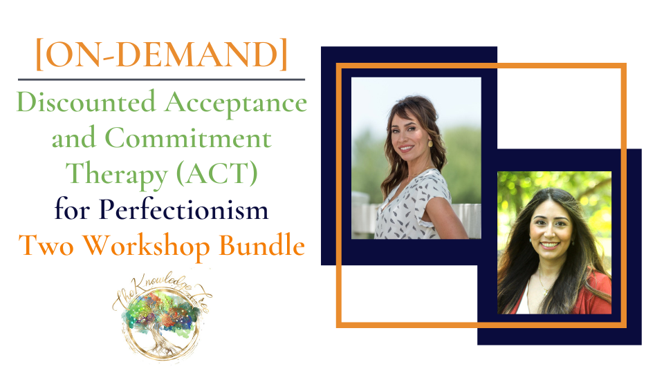 Acceptance and Commitment Therapy for Perfectionism Two Workshop Bundle On-Demand CE Webinars for therapists, counselors, psychologists, social workers, marriage and family therapists
