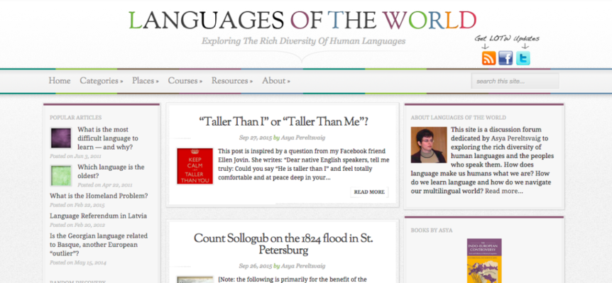 Languages of the World Blog