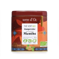 Thé vert bio Gunpowder aux feuilles de menthe from terre d'Oc