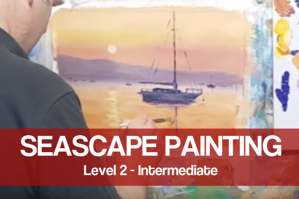  /><br /></strong></h2>
<h2><strong>“PAINTING SEASCAPES – LEVEL 2″</strong></h2>
<h3><strong>Take Your Seascape Painting To The Next Level.</strong></h3>
<p>If you love painting seascapes and you are ready to take your seascape painting to the next level then this is the course for you.</p>
<p>Over the course of 6 weeks we will be breaking down <strong>how to paint realistic seascapes </strong>into a step-by-step process at a more advanced level. Each step in painting a seascape will be explained to you through video in great detail. You simply follow along and complete the exercises and by the end of the 6 weeks you will know exactly what you need to know to get started painting the seascapes you love.</p>
<p><img decoding=