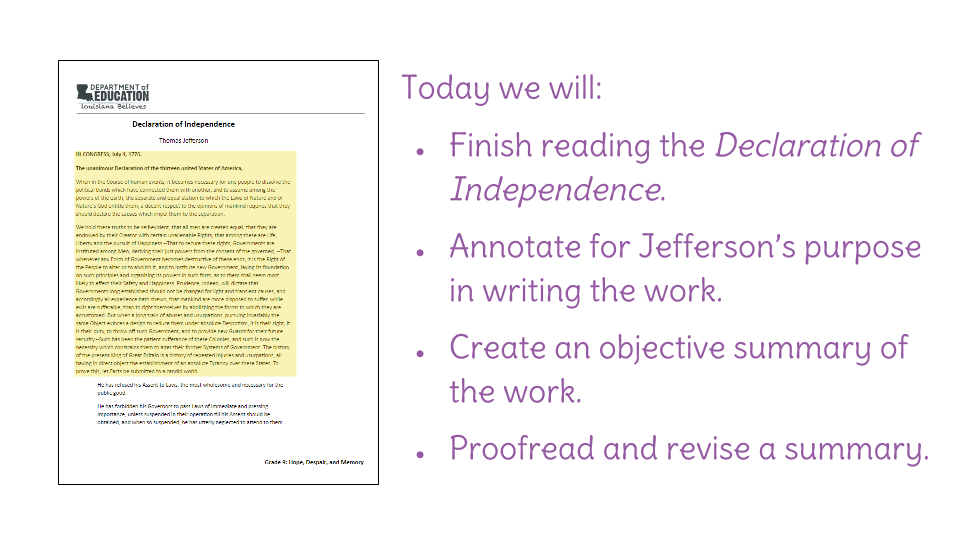 rhetorical devices in declaration of independence