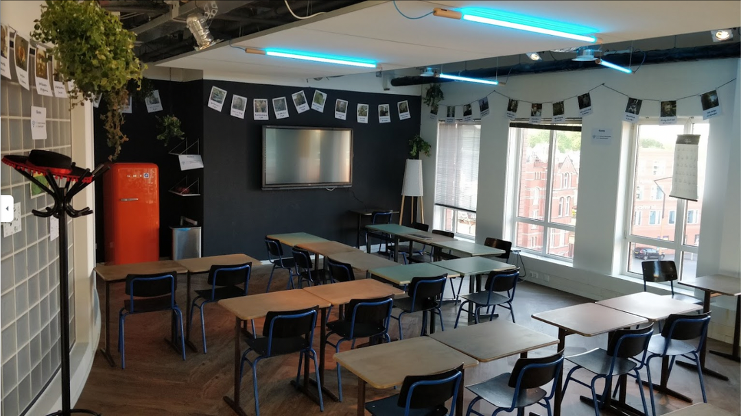 Our own little classroom at the office in Den Bosch.