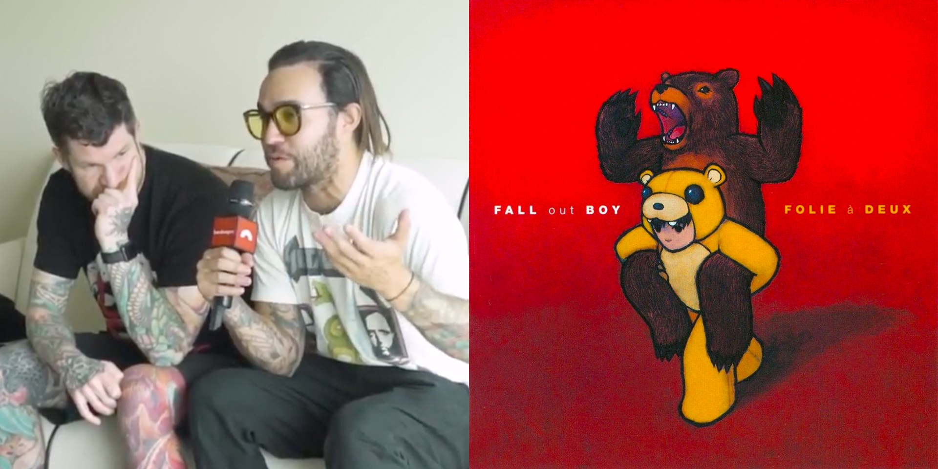 Pete and Andy of Fall Out Boy discuss their album Folie à Deux, which turns 10 this year – watch