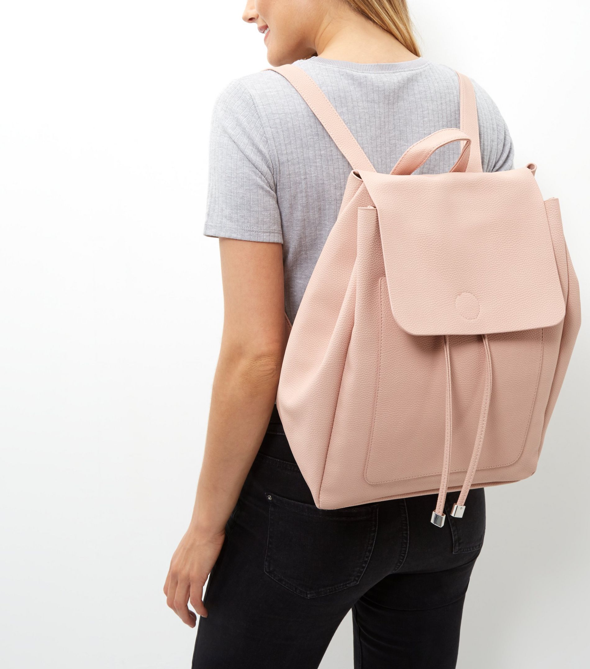 new look leather backpack