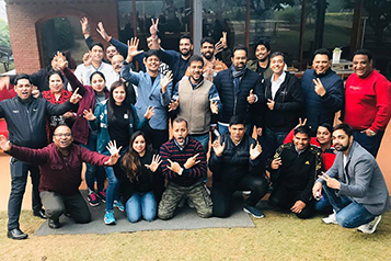 Hitesh sharing his modern meditation technique at Collins Aerospace India, one of the largest suppliers of aerospace and defence products in the world.