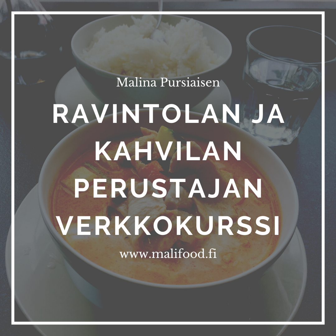 Ravintolan ja kahvilan perustajan verkkokurssi