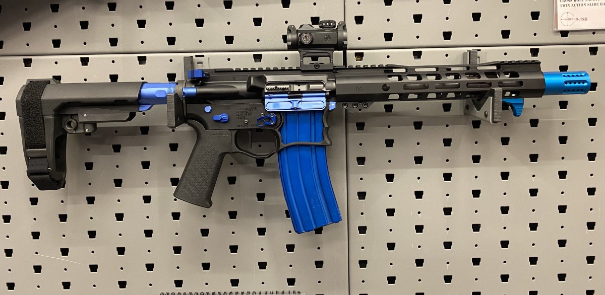 Pre Owned Custom AR Build w/Blue Accents HighLine Firearms LLC
