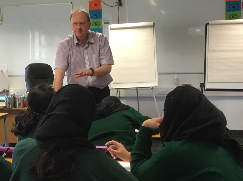 William Gallagher running a school writing course