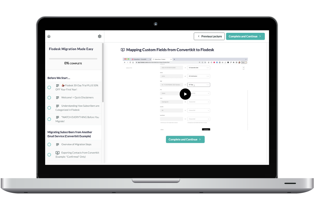 Flodesk Migration Made Easy Lesson Mockup