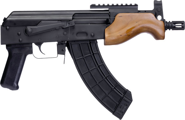 Century Arms HG5479N Draco Micro (US Made) 7.62x39mm 30+1 6.25" Threaded Barrel, Black Stamped Receiver, Premium Handguard, Black Polymer Grip, Enhanced Trigger Group, Includes 1 US Palm 30rd Magazine