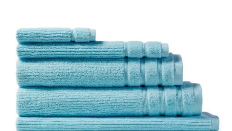 Adairs Home Republic Flinders Egyptian Bath Towel (colour: Soft Aqua)