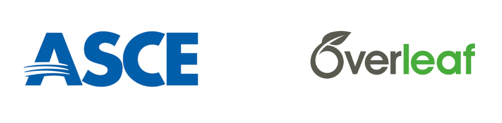 ASCE and Overleaf logos