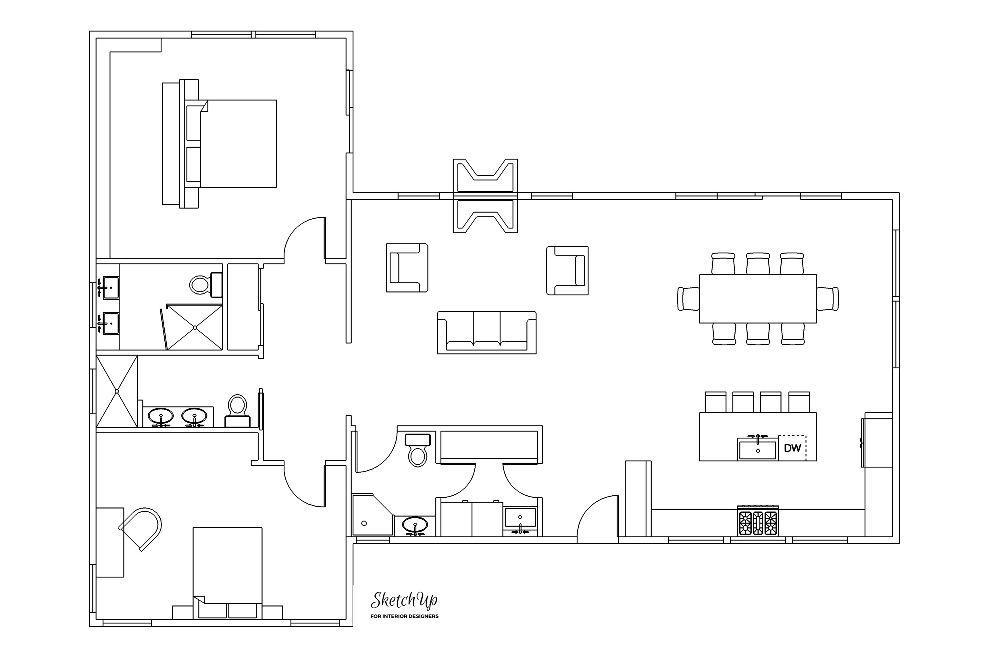 How To Draw A 2d Floor Plan In Sketchup | Floor Roma