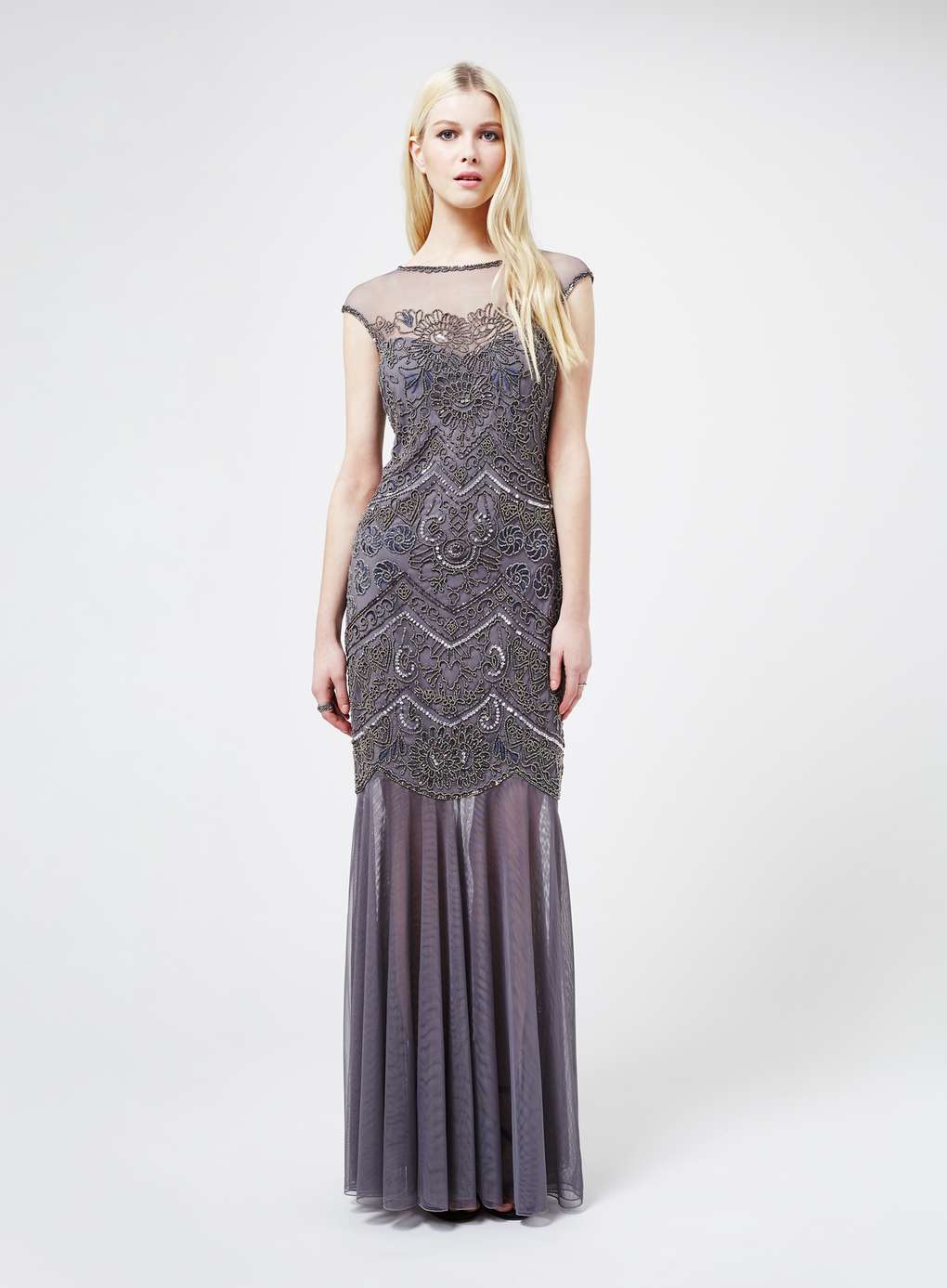 miss selfridge embellished maxi dress