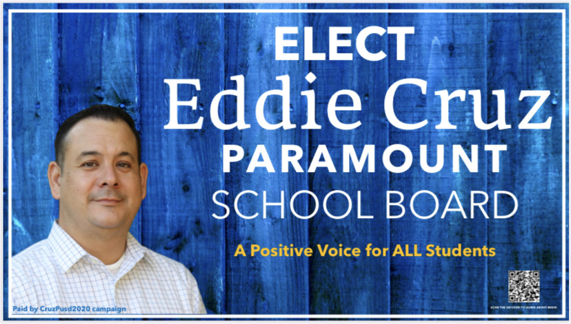 Eddie Cruz for Paramount School Board 2020 logo