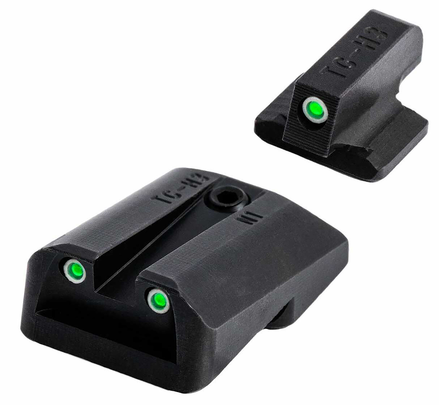 TruGlo TG231S2 Tritium Black | Green Tritium Front Sight Green Tritium Rear Sight | USA Gun Store