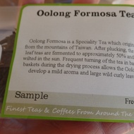 Oolong Formosa from Kent and Sussex Tea and Coffee Company