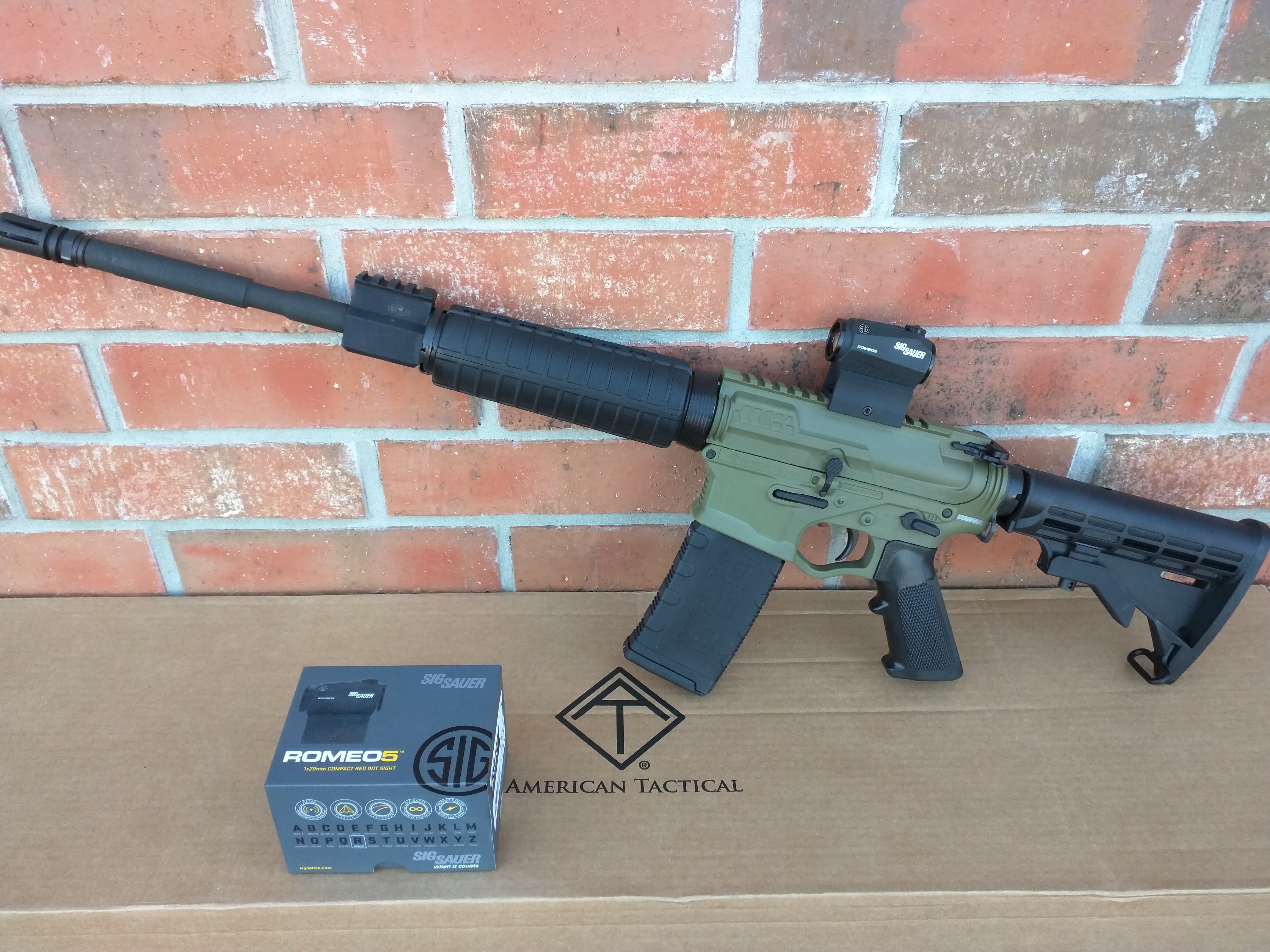 ATI American Tactical AR 15 5.56/223 BATTLE FIELD GREEN SIG SAUER Romeo
