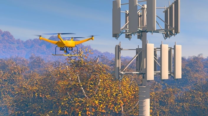 Drones sales in telecommunications