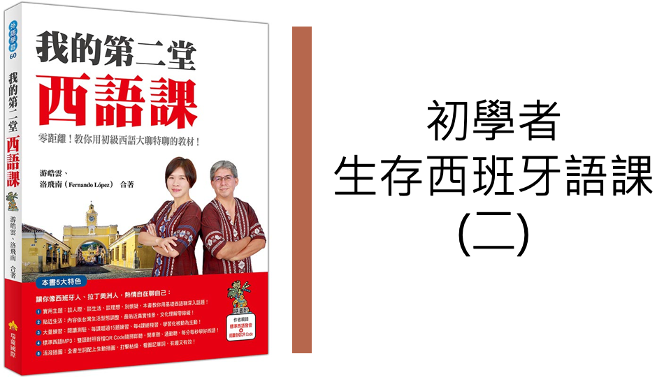 Product image for 預錄影片課程：初學者生存西班牙語課 (二)