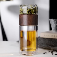 Glass Water Bottle Double Wall Glass Bottle Tea Water Separation Glass Mugs Creative Drinking Cup 380ML from ONEISALL