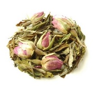 White Peony with Pink Rosebuds from Tea Palace