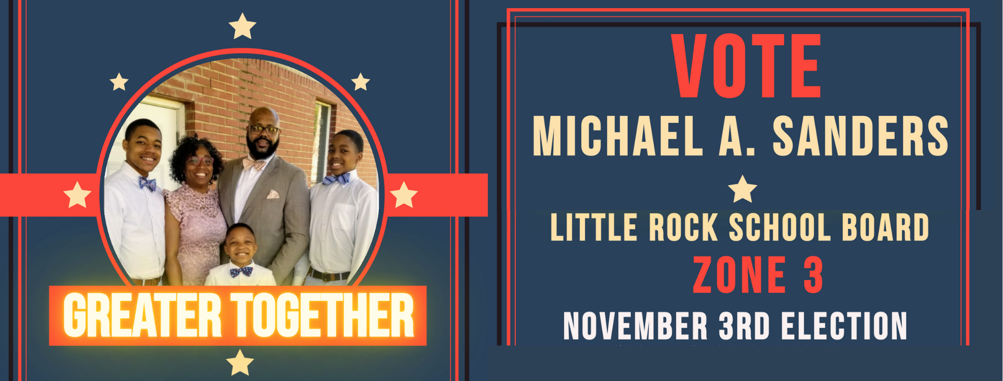 Michael A. SANDERS for LRSD Zone 3 logo