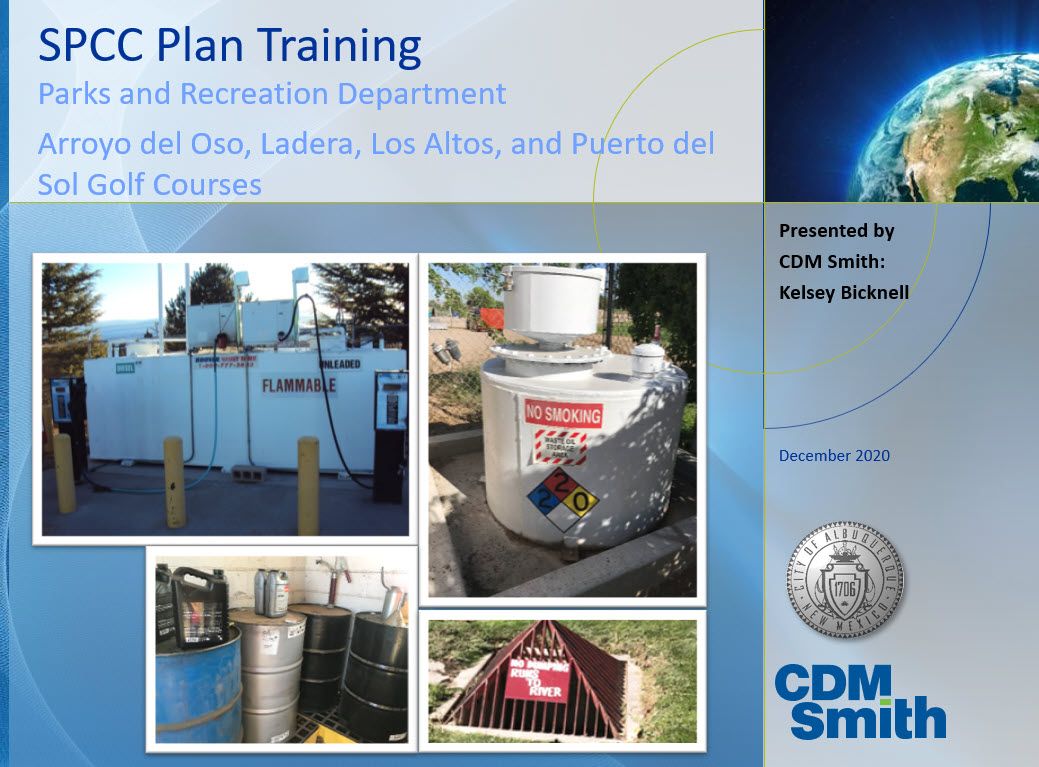 2022 SPCC Training for CABQ Golf Courses at the Parks and Recreation