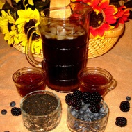 Blueberry/Blackberry Herbal tea (teabags are placed in one of Teaman's canister) from Teaman Teas