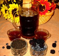 Blueberry/Blackberry Herbal tea (teabags are placed in one of Teaman's canister) from Teaman Teas