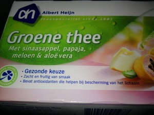 Green tea with orange, papaya, melon, aloe vera. Tea by Albert Heijn   Steepster
