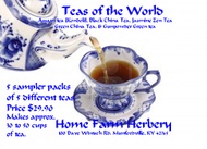 Caffeine Lovers Teas of the World 5 pack sampler from Home Farm Herbery
