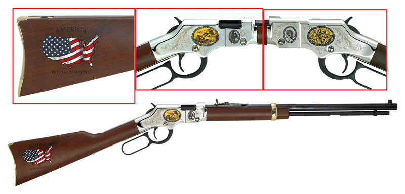 Henry H004CM2 Golden Boy Coal Miner Tribute II 22 Short Caliber with 16 LR/21 Short Capacity, 20