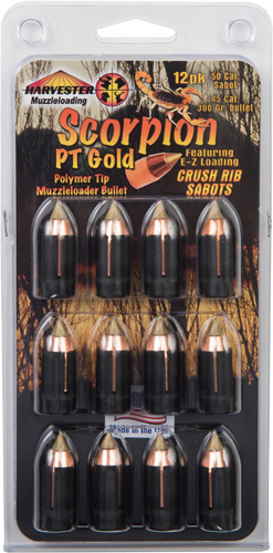 HARVESTER SCORPION 50 CAL. 300GR .451 POLY TIP SABOT 12PK | Jay's ...
