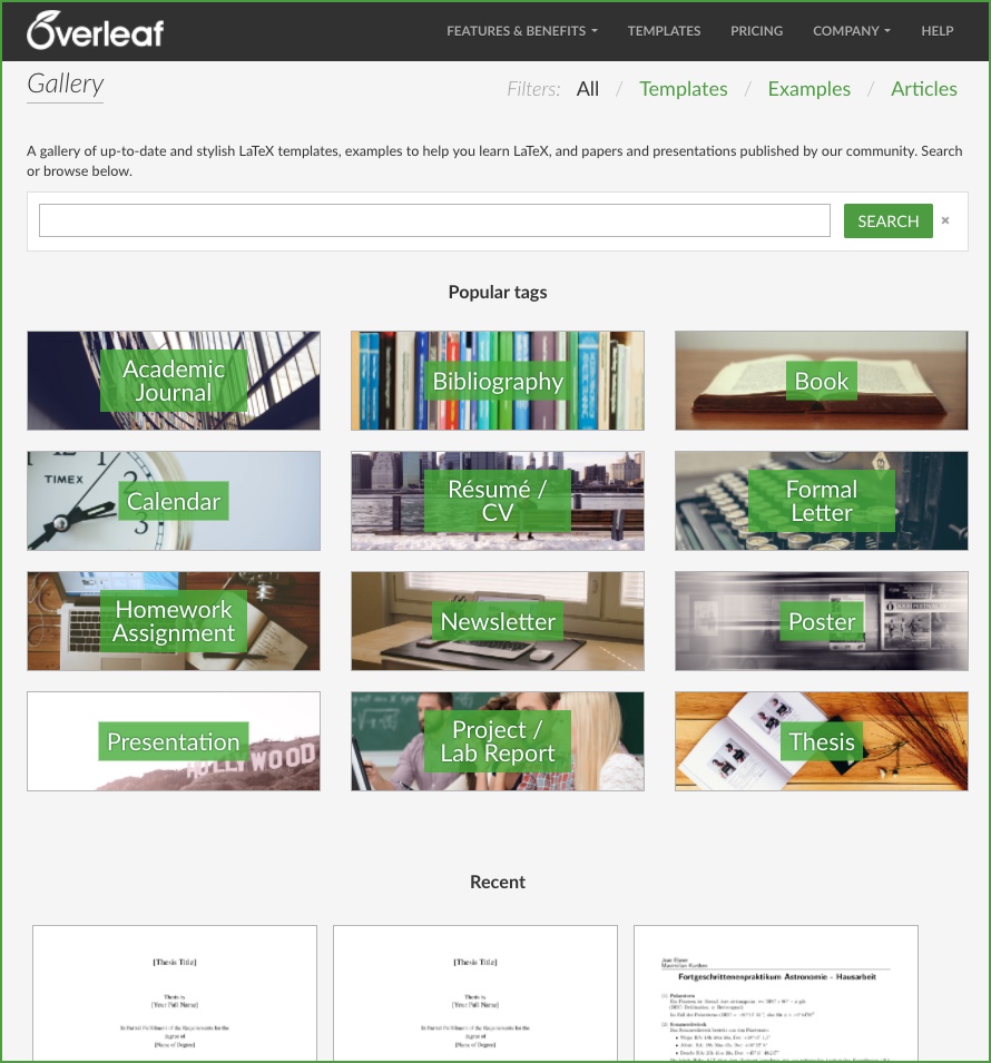 Overleaf Gallery Screenshot