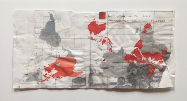 image: Extraordinary Rendition, 6x10 inches, adhesive tape collage