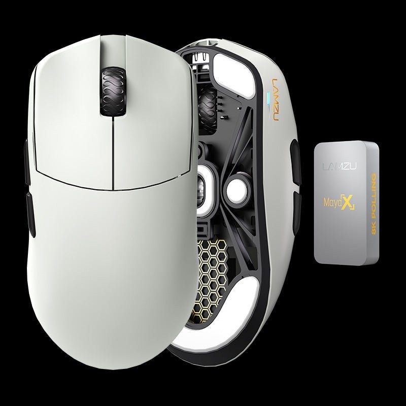 Lamzu MAYA X Wireless Gaming Mouse - White - Micro Center