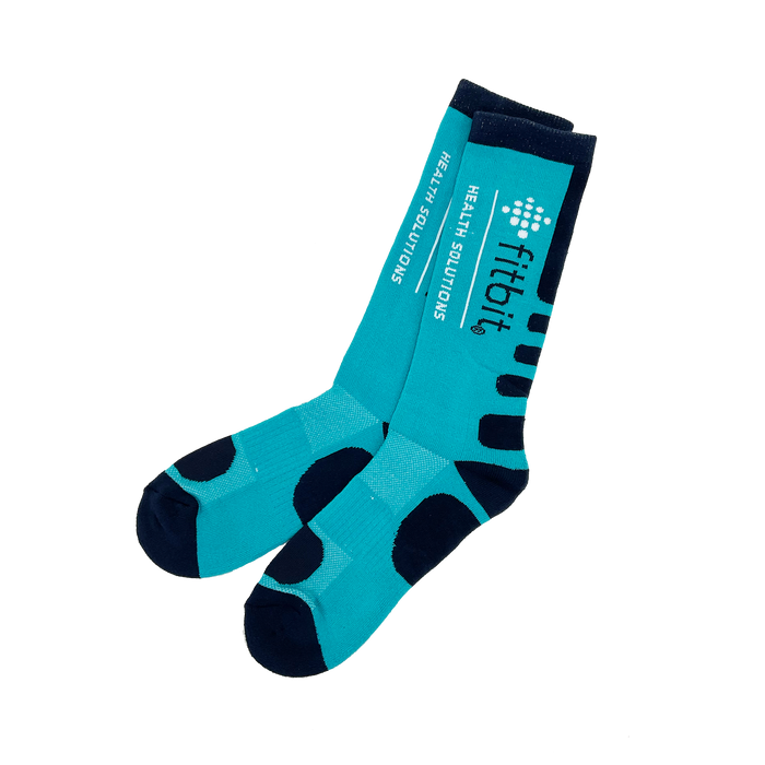 Custom Knit Athletic Socks w/ FitBit Logo