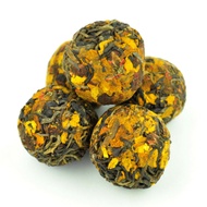 Snow Chrysanthemum Flowers and Big Snow Mountain Black Tea Dragon Ball from Yunnan Sourcing