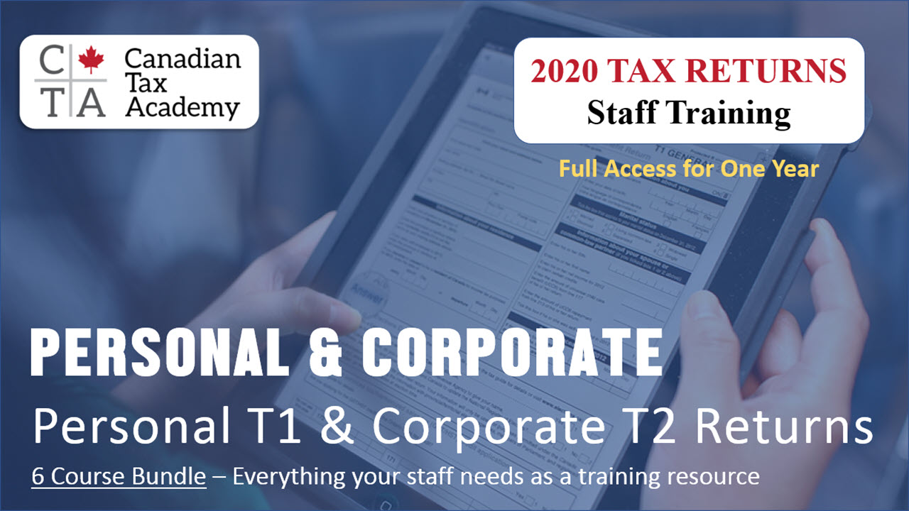 2020/2021 Staff Training Personal & Corporate Tax Fundamentals