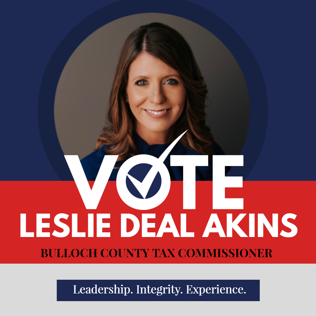Leslie Akins Deal for Bulloch County Tax Commissioner logo