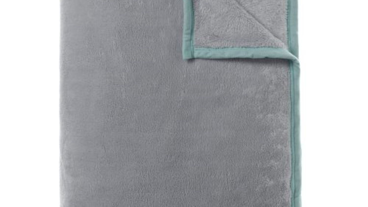 Adairs ultra soft cot blanket grey