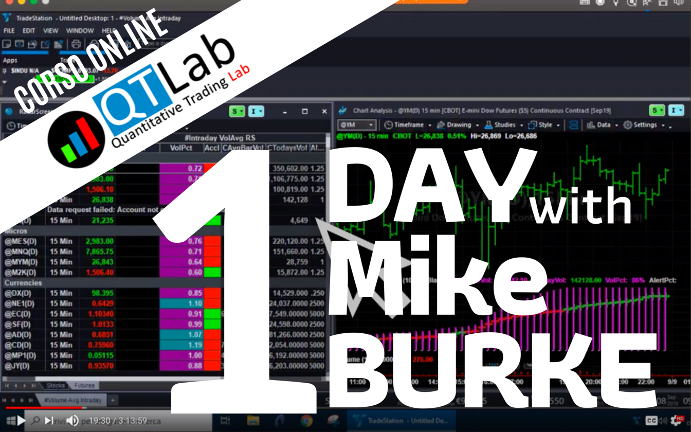 corso tradestation: one day trading, michael burke trader, corso intraday trading, future spread trading