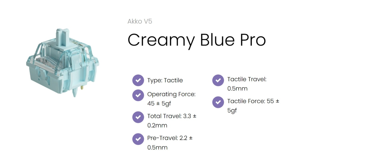 Akko V5 Creamy Blue Pro Switches - Thumbnail 2