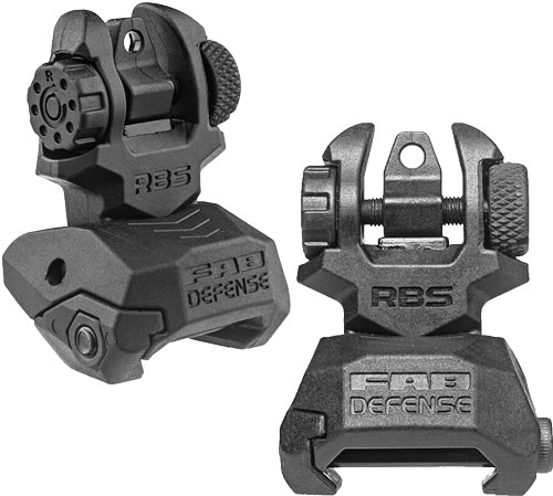 FAB DEF POLY FLIP-UP SIGHT SET BLK | Shooters Alley