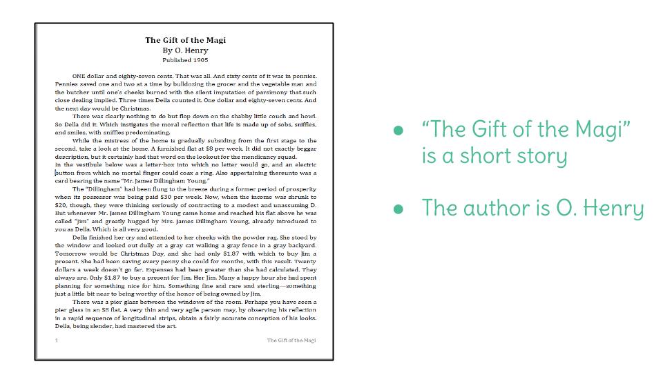 The gift of the magi readworks answers image