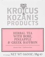 Herbal Tea with Rose, Pineapple & Greek Saffron from Krocus Kozanis Products